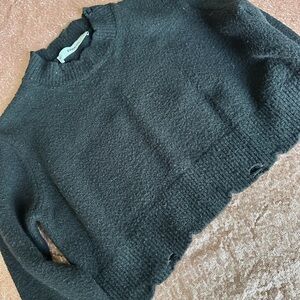 Zara Womens Sweater Small Black  pullover stretch crop classic